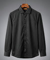 Men's Casual Shirt - Black Stripe Shc-1972 Strech Fabric (ORG)