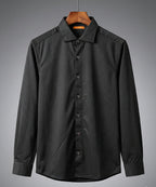 Men's Casual Shirt - Black Stripe Shc-1972 Strech Fabric (ORG)