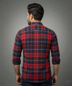 Men's Casual Shirt - Shc-1488 Red Chk A