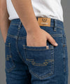 Boys Navy Blue Stretch Denim Jeans- Bjp-0296