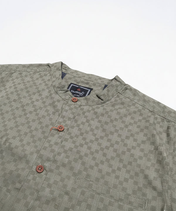 Men's Casual Shirt - Shc-1382 Texture Green