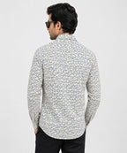 Men's Casual Shirt - Shc-1606 Ptinted Yellow (ORG-H)