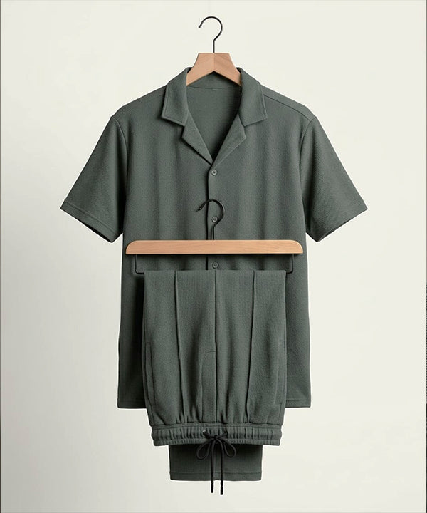 HR clothing Mens Thermal Co-Ord Set 3086/0706 -D-Green