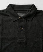 A|X Logo Self-Textured Polo T-Shirt TSH-7163 Black