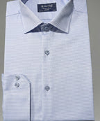 Men's Dress Shirt - Texture Blue Dsh-0287