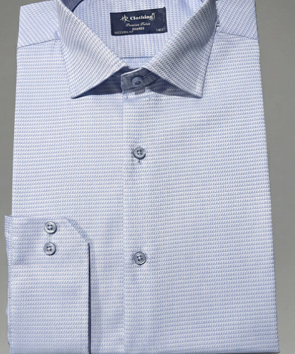 Men's Dress Shirt - Texture Blue Dsh-0287