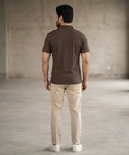 Men's Thermal Half sleves Shirt -Coffee-Brown Shc-3086