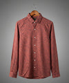 Men's Casual Shirt - Texture Maroon Shc-1972 Strech Fabric (ORG)