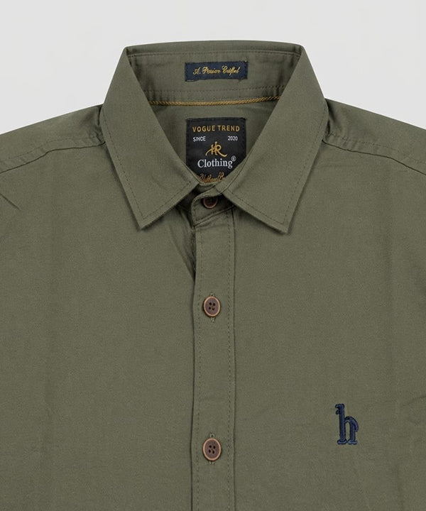 Men's Casual Green Half Sleves Shc-1845