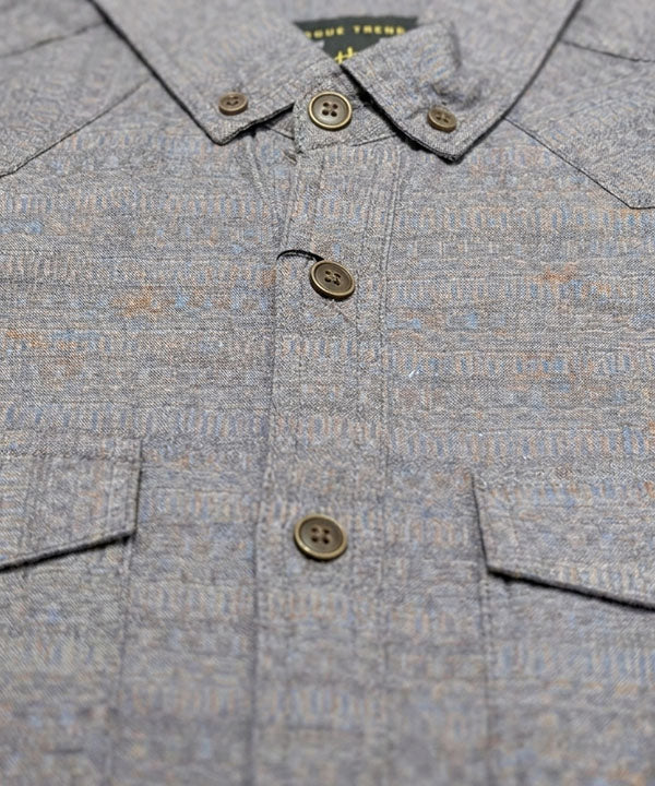 Men's Casual Shirt - Texture Grey Shc-1723 ORG