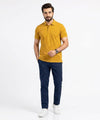 A|X Logo Self-Textured Polo T-Shirt TSH-7163 Mustard
