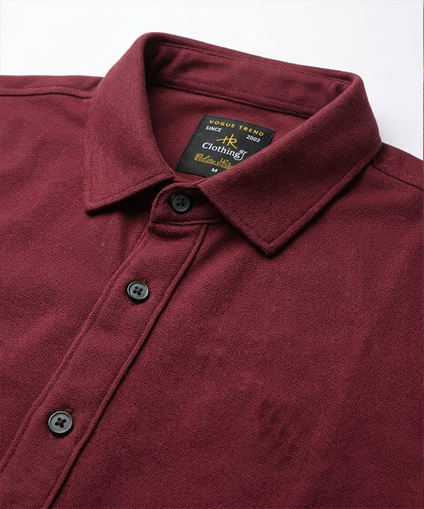 Men's Maroon Casual Half Sleeve Shirt – SHC-2070