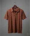 Men's T-Shirt Johnny Collar Rust Tsh-5991