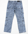 Men's Smart Baggy Denim - 10 pocket Wash Blue Jp-2078