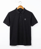 Premium Ribbed Collar Polo T-Shirt Black TSH-7162