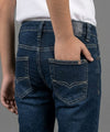 Boys Navy Blue Stretch Denim Jeans- Bjp-0305