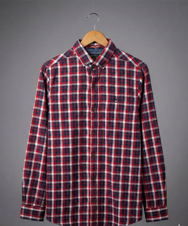 Men's Casual Shirt - Shc-1701 Red Chk