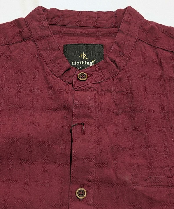 Men's Casual Shirt - Maroon Shc-1590 ORG