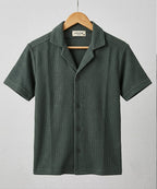 HR clothing Kids Half Sleeves Shirt - D-Green BSH-0116