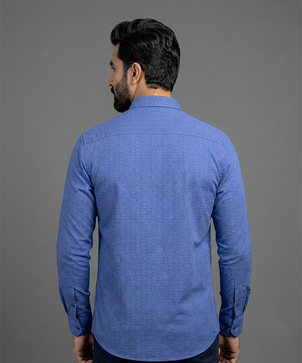 Men's Casual Shirt - Shc-1061 Printed Blue