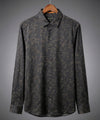 Men's Casual Shirt - Texture Black Shc-1972 Strech Fabric (ORG)