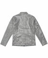 Men's Faux Leather Jacket Jk-0286 Dotted Grey