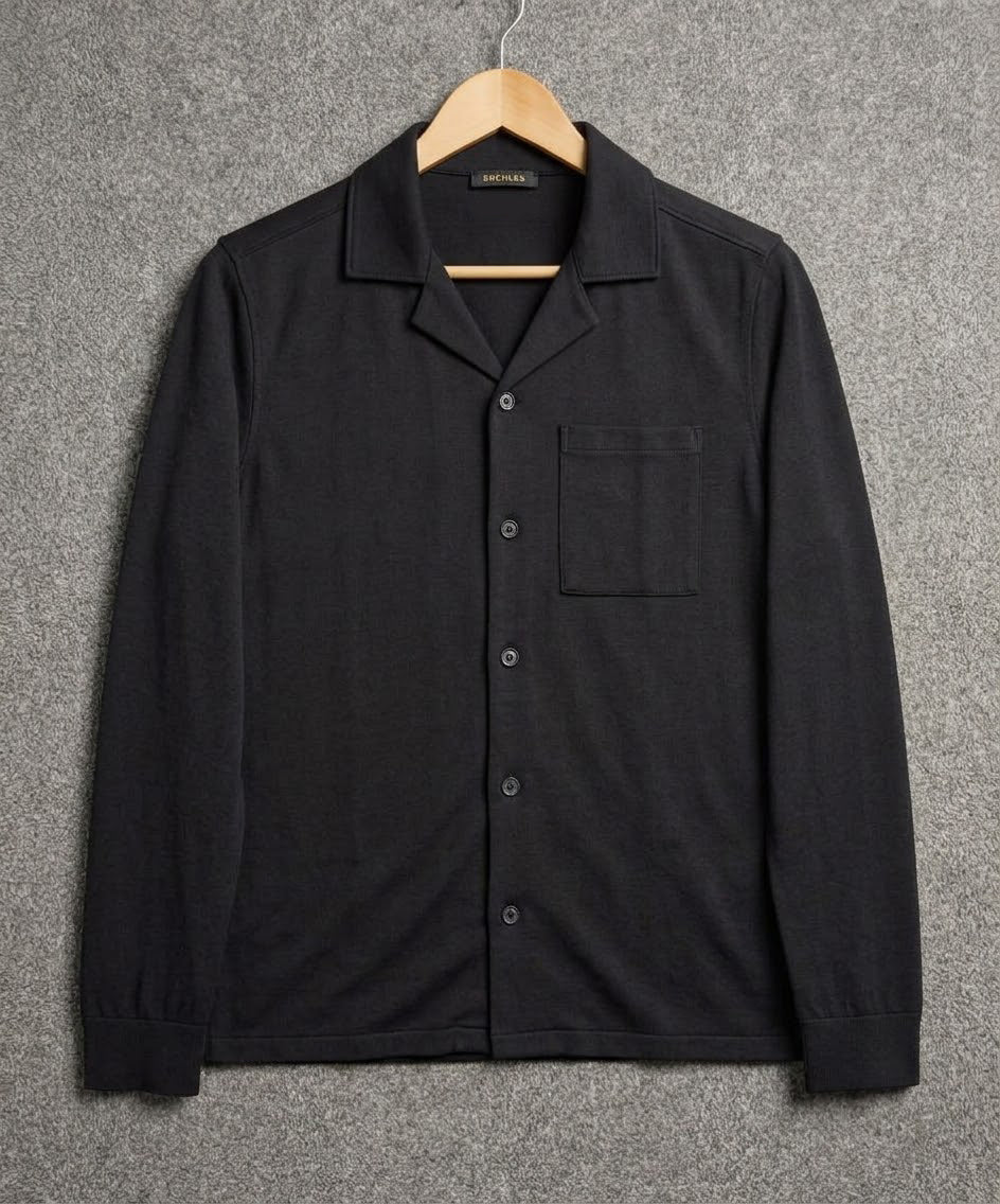Men's Inter Lock Shirt Full-Sleeves - Black Shc-3089 (ORG-H)
