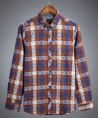 Men's Casual Shirt - Shc-1708 Printed Brown