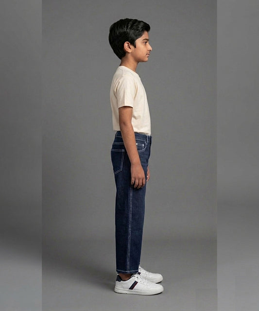 Boys Navy Straigth pants- Bjp-0308