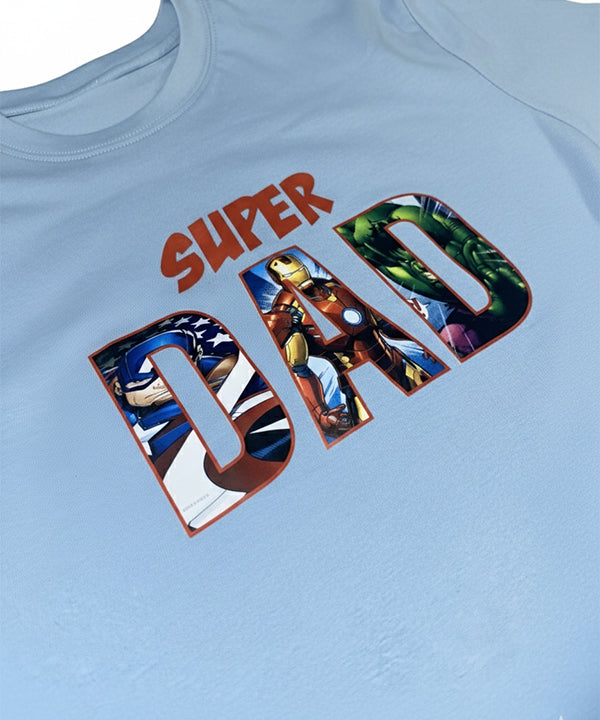 HR Clothing Men’s Super Dad Printed T-Shirt – Sky TSH-5921