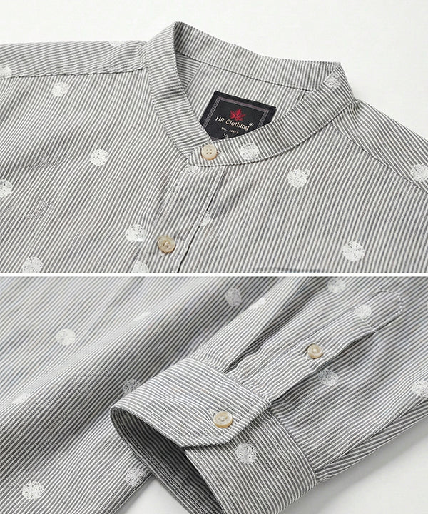 Men's Casual Shirt - Shc-1460 Black Stripe