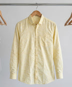 Men's Over Size Casual Shirt - Texture Yellow Shc-1938 ORG
