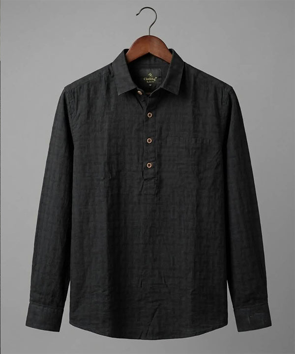 Men's Casual Shirt - Black Shc-1590 (ORG H)