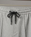 Men’s Pinstripe Drawstring Co-Ord Suit– Relaxed Fit- Grey Stripe