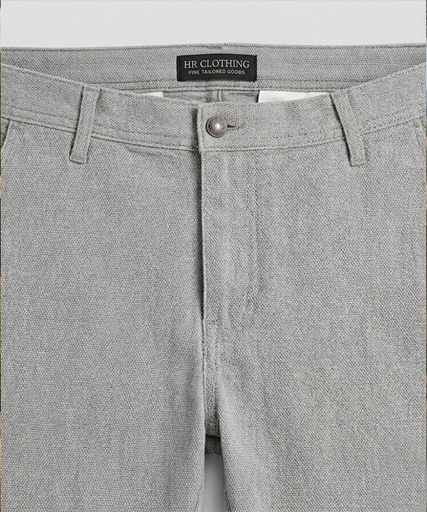 Men’s Summer Cotton Texture Grey Shorts- BR-0102