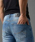 Men's Smart Baggy Denim - Blue Jp-2098