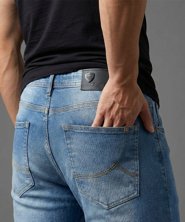 Men's Smart Baggy Denim - Blue Jp-2098