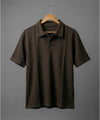 Men's T-Shirt Johnny Collar D.Brown Tsh-5991