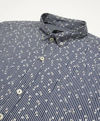 Men's Casual Shirt - Shc-1541 Navy-Stripe