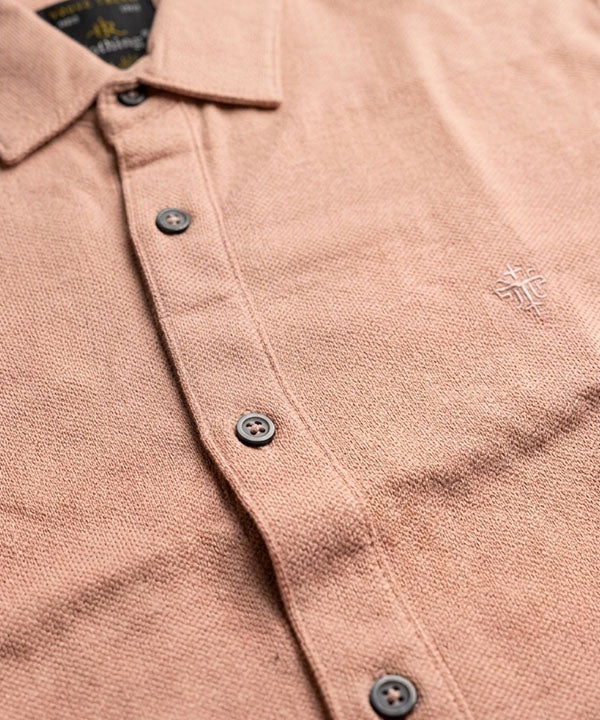 Men's Casual L-Pink Half Sleves Shc-2071