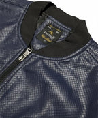 Men's Leather Jacket - Navy JK-0444