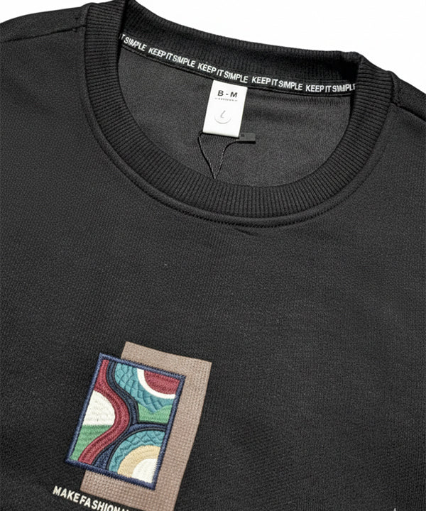 Men's Sweat Shirt - Black Tsh-5975