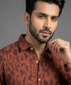 Men's Casual Shirt - Shc-1974 Printed Maroon (ORG)