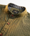 Men's Over Size Casual Shirt - Texture Green Shc-1391 ORG
