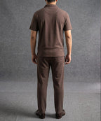 HR clothing Mens Thermal Co-Ord Set 3086/0706 -Coffee-Brown