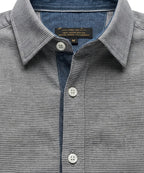 Men's Casual Shirt - L Grey Stripe Shc-1619 ORG