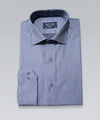 Men's Dress Shirt - Navy Dotted Dsh-0287