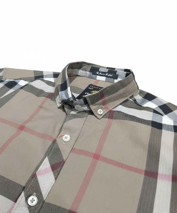Men's Casual Shirt - Shc-1616 Beige Chk