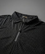 Men's T-Shirt Collar Black Zip Style Tsh-7020