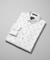 Men's Casual Shirt - Shc-1615 White Dotted